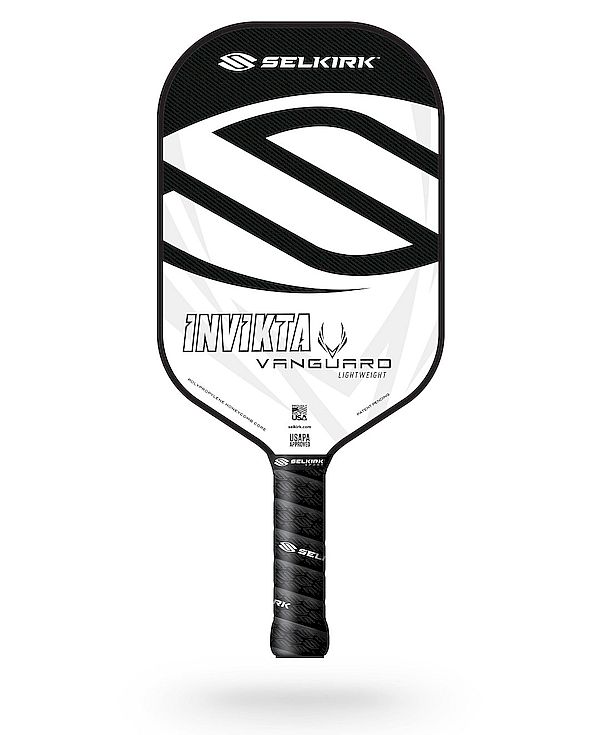 Pala de pickleball Vanguard Hybrid Invikta Lightweight Black Frost