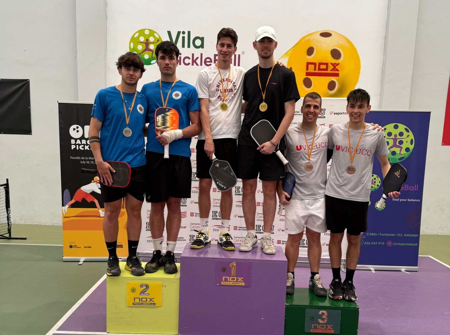 Vila Pickleball acoge el primer Campeonato de Cataluña Universitario
