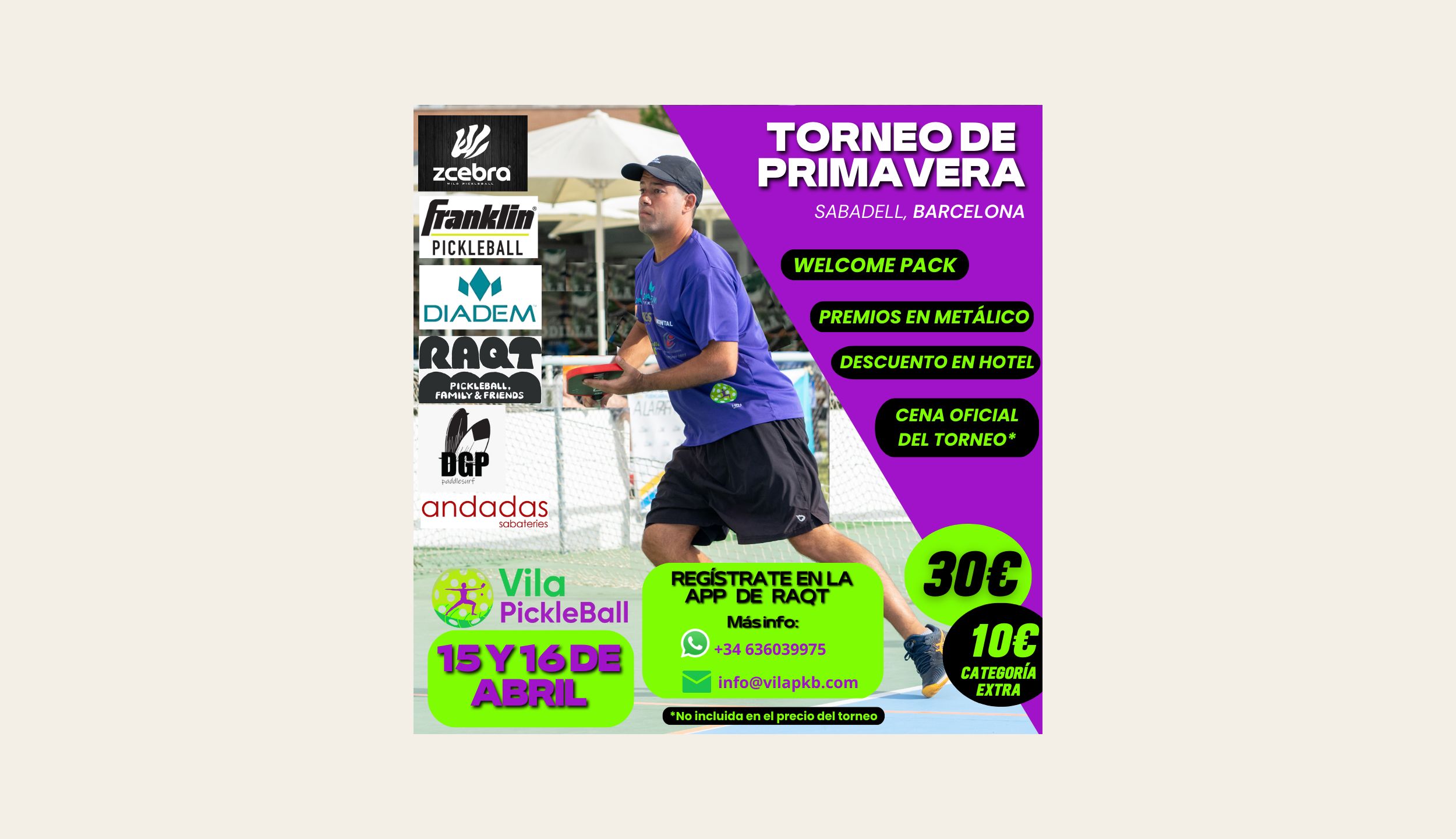 vila pickleball pistas en barcelona